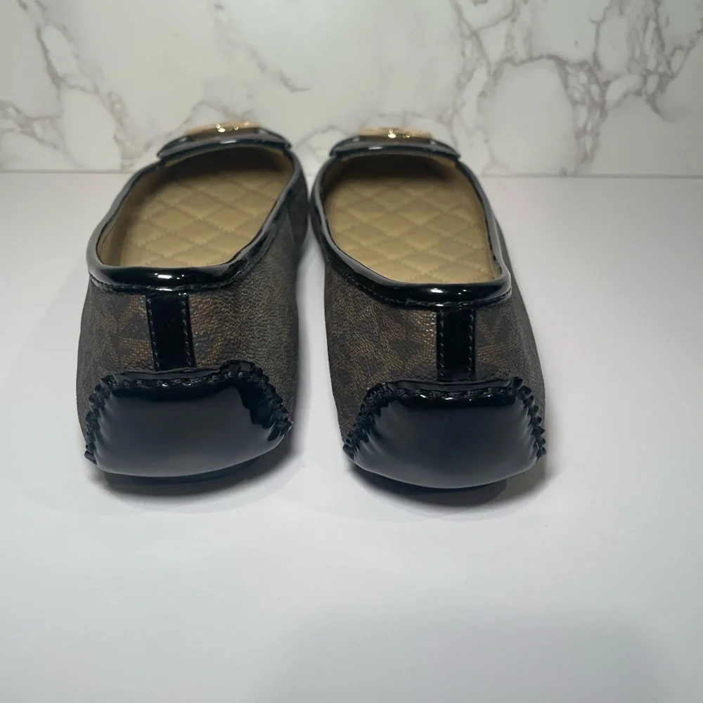 Michael Kors Women's Brown and Gold Loafers - Picture 4 of 5